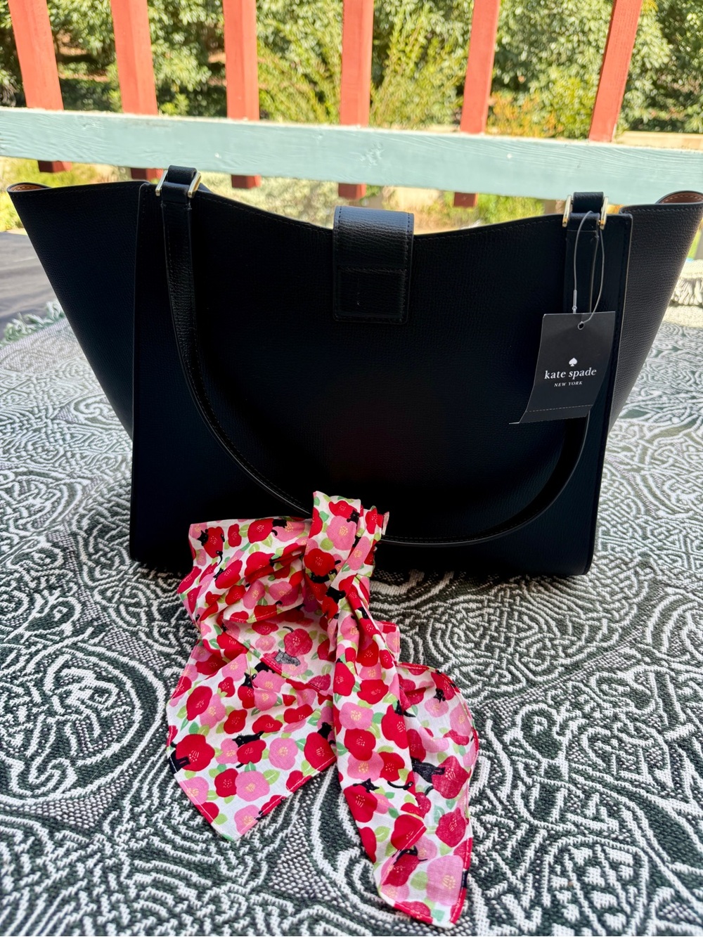 New Large Kate Spade Phoebe Tote Bag Black Leather - Picture 2 of 9
